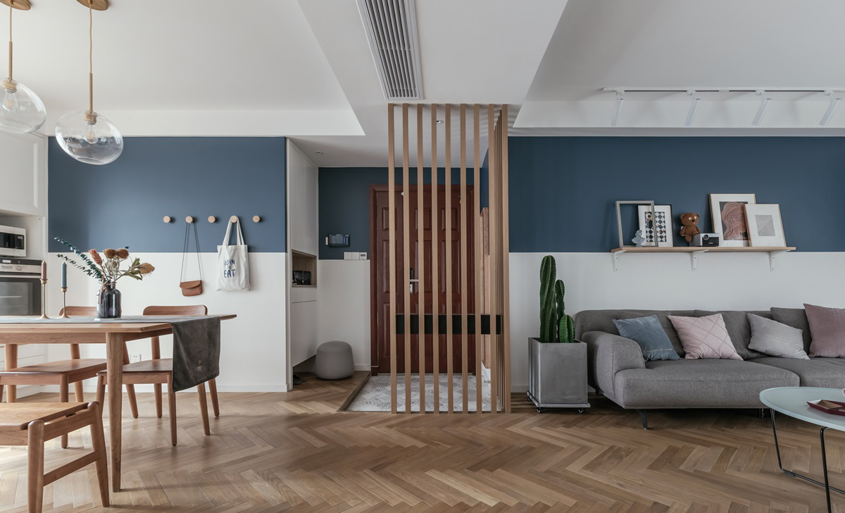 南京110平米現(xiàn)代北歐裝修實景