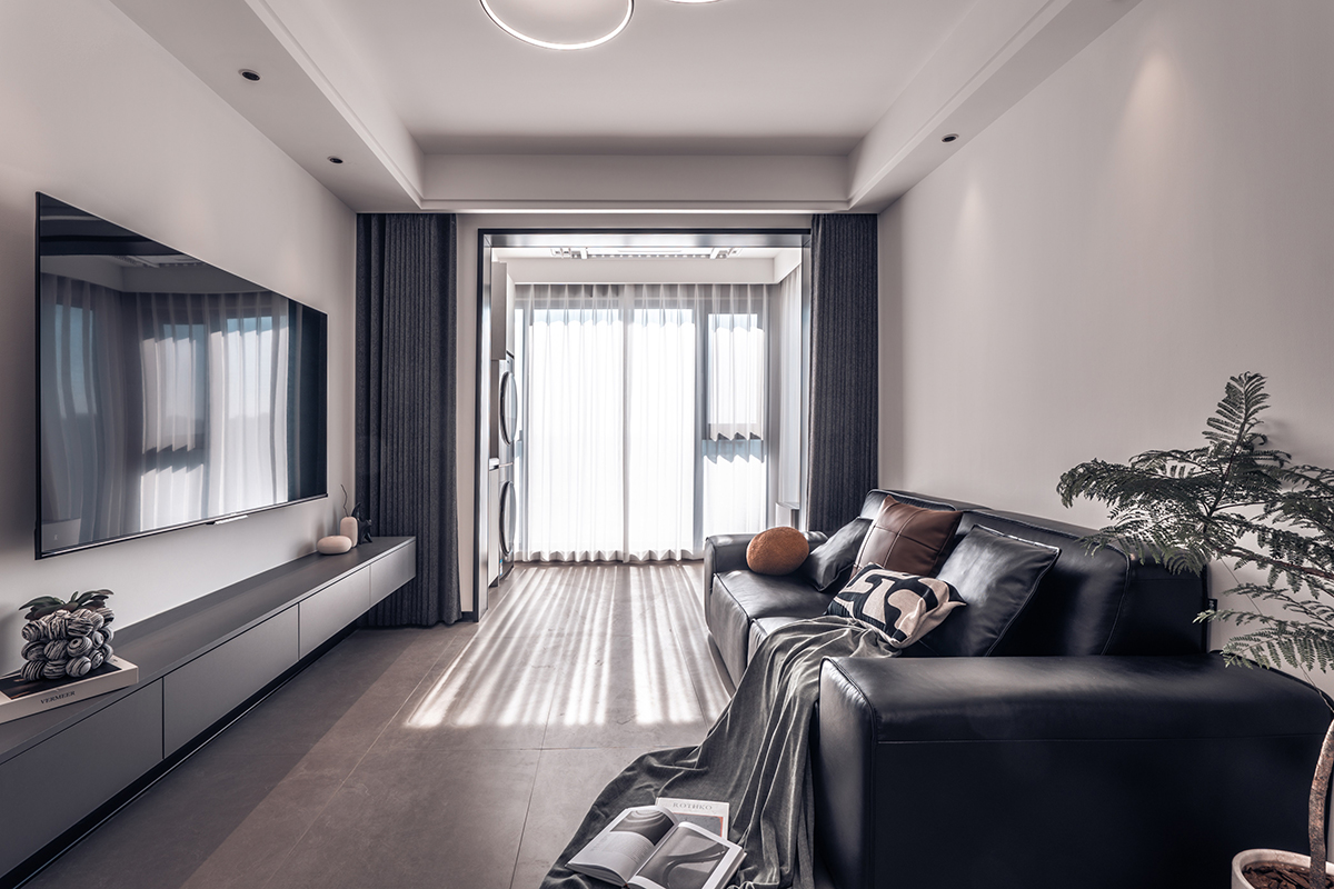 觀泓雅苑新房裝修，簡(jiǎn)約黑白灰搭配有品質(zhì)