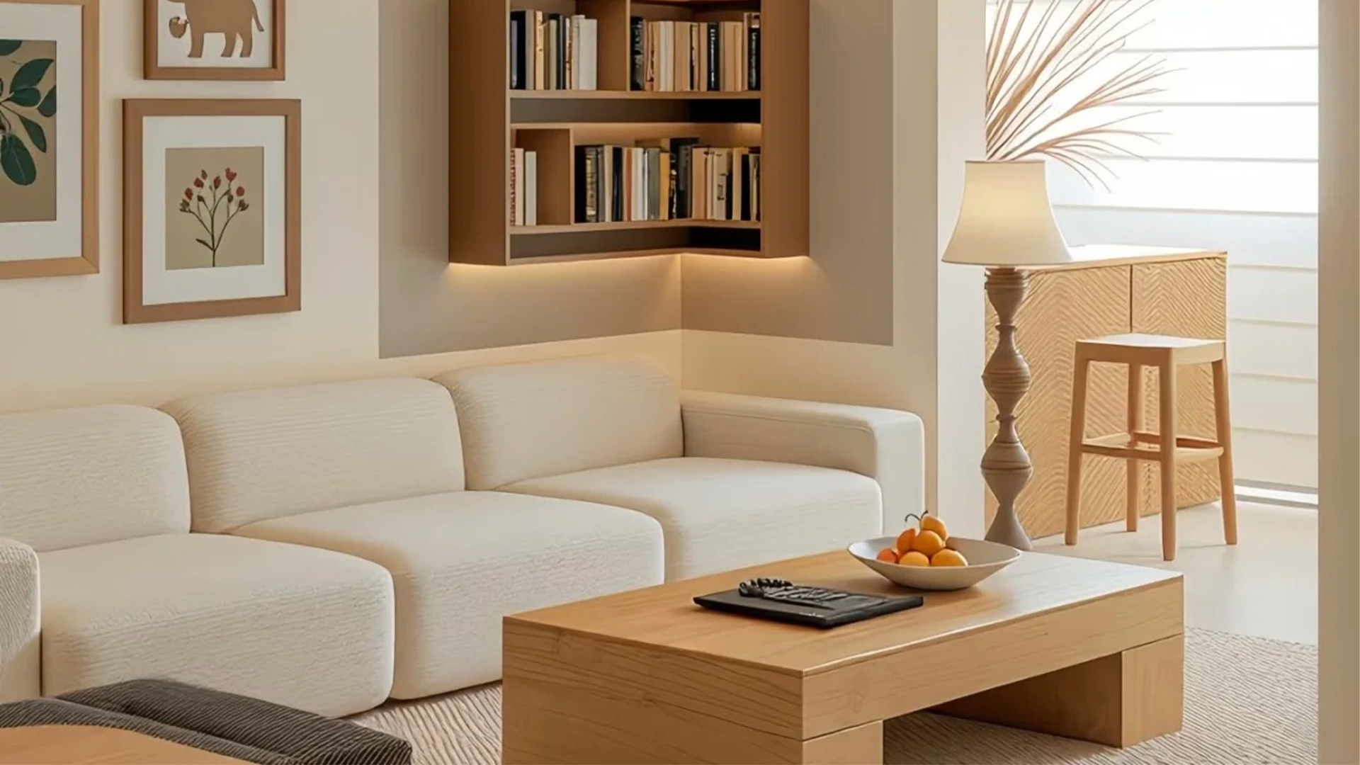 原木風(fēng)舒適沙發(fā)窩藏倦意，木質(zhì)香氣縈繞身心間